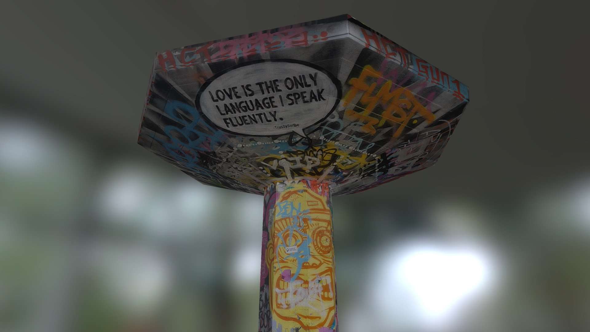 Southbank Skatepark – Graffiti column