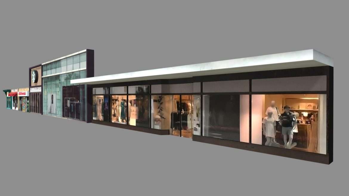 storefront shopfront starbucks coffee shop 3d model