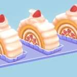 strawberry cake roll 3d model