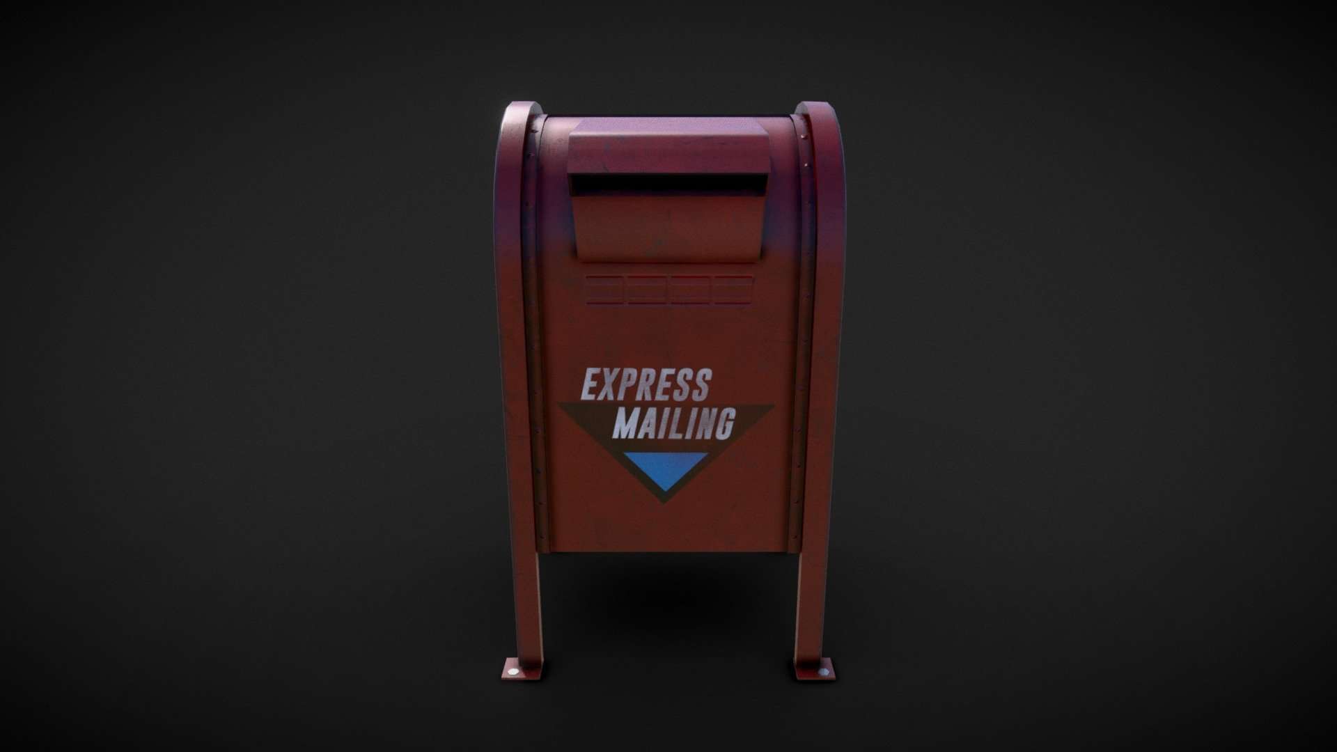 Street Mailbox – low poly