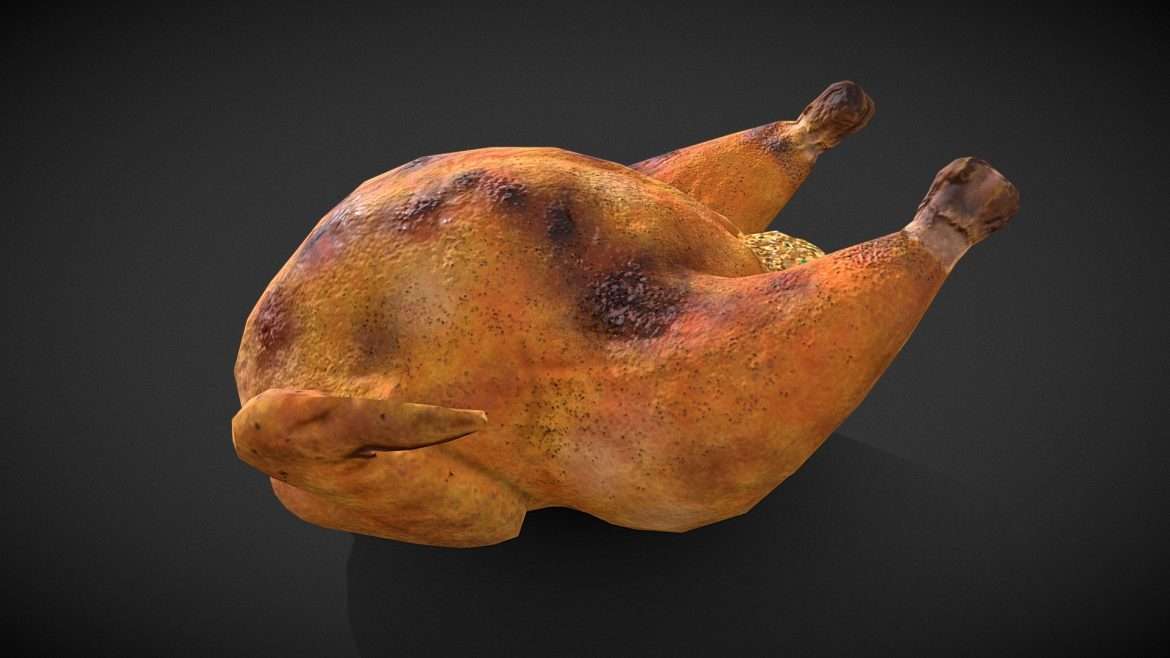 stuffed turkey 3d model