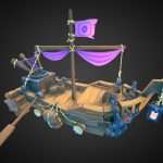 stylized fishing boat 3d model