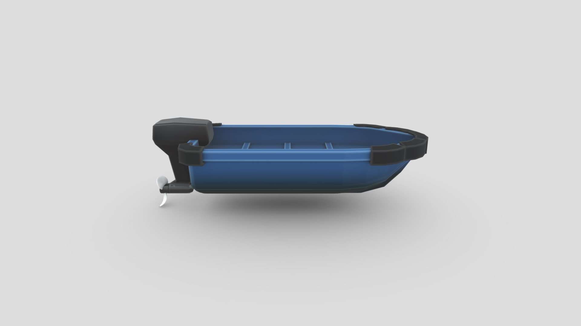Stylized Low Poly Fishing Boat