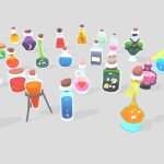 Stylized Low Poly Potions Pack 01