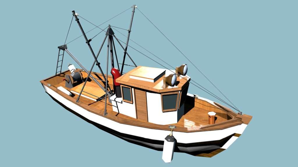 Stylized trawler (fishing boat