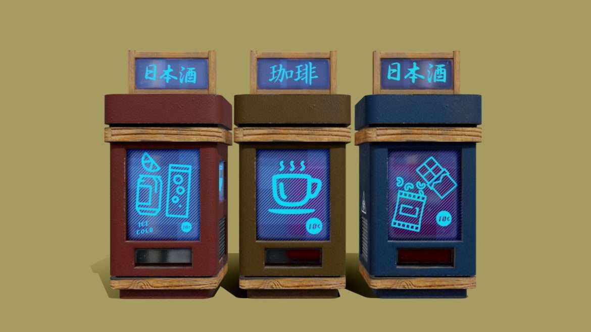 stylized vending machines 3d model