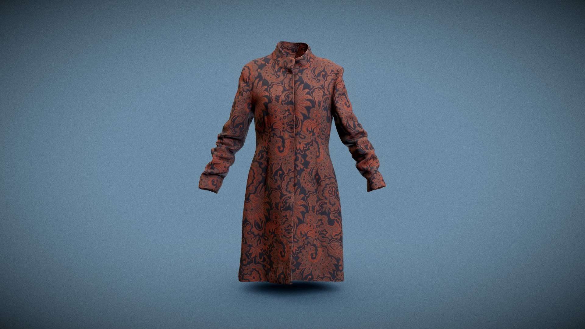 Tall Flower Decorated Coat