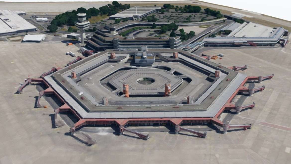 tegel airport berlin germany 3d model