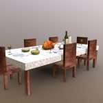 thanksgiving dinner 3d model