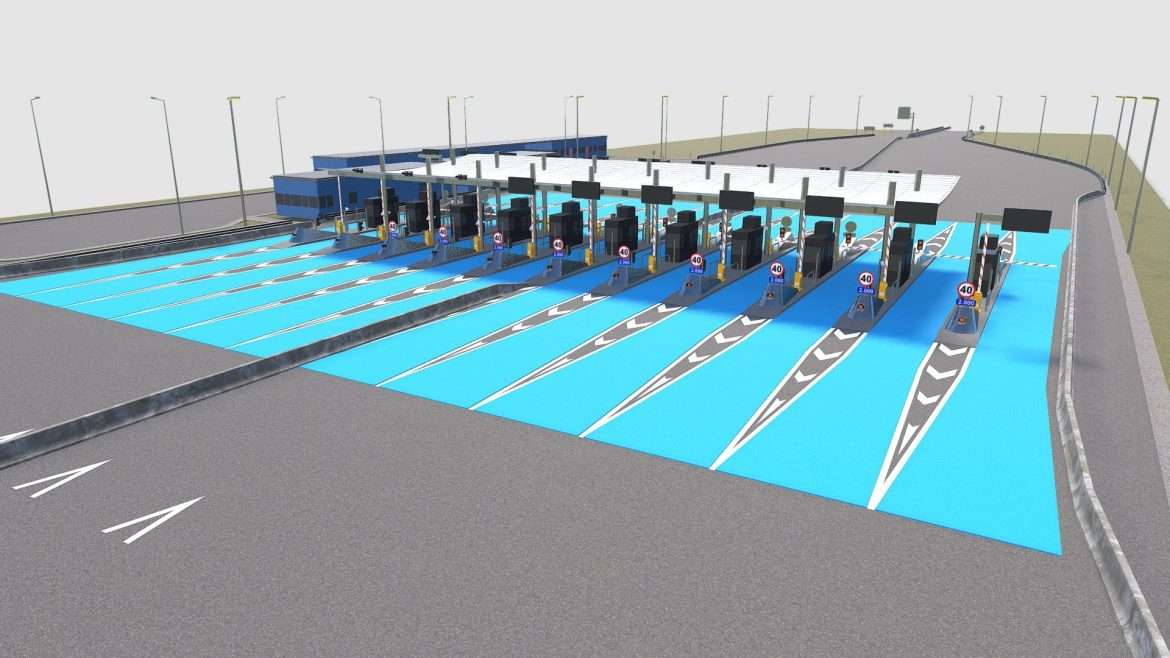 toll booth 3d model