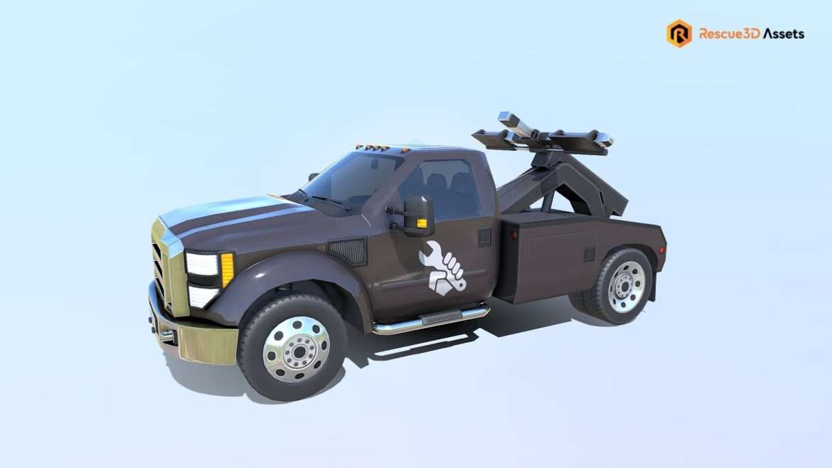 tow truck 3d model