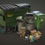 urban trash pack vol 3 low poly 3d model