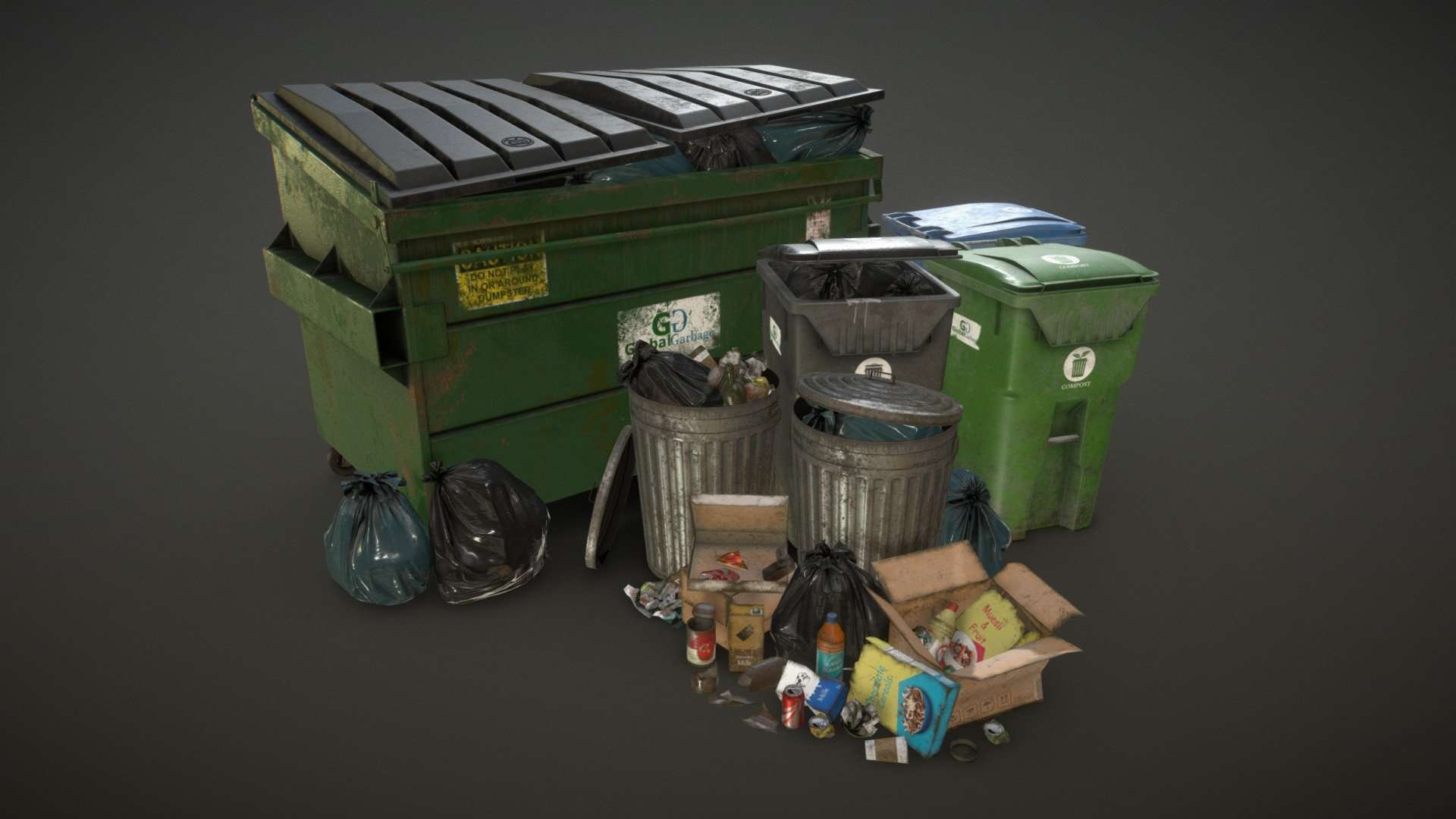 Urban Trash Pack Vol 3 – Low Poly