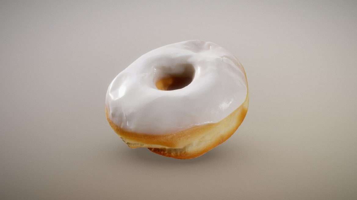 vanilla glazed donut 3d model