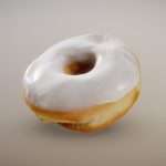 vanilla glazed donut 3d model