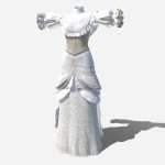 victorian dress 3d model
