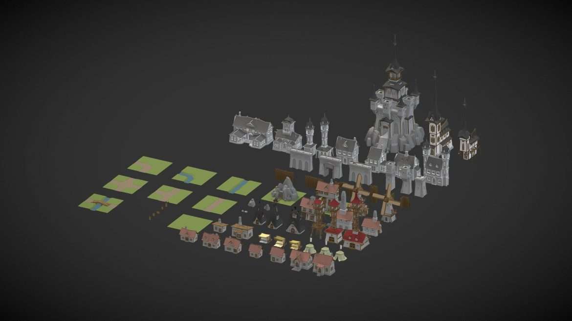 village pack 01 3d model