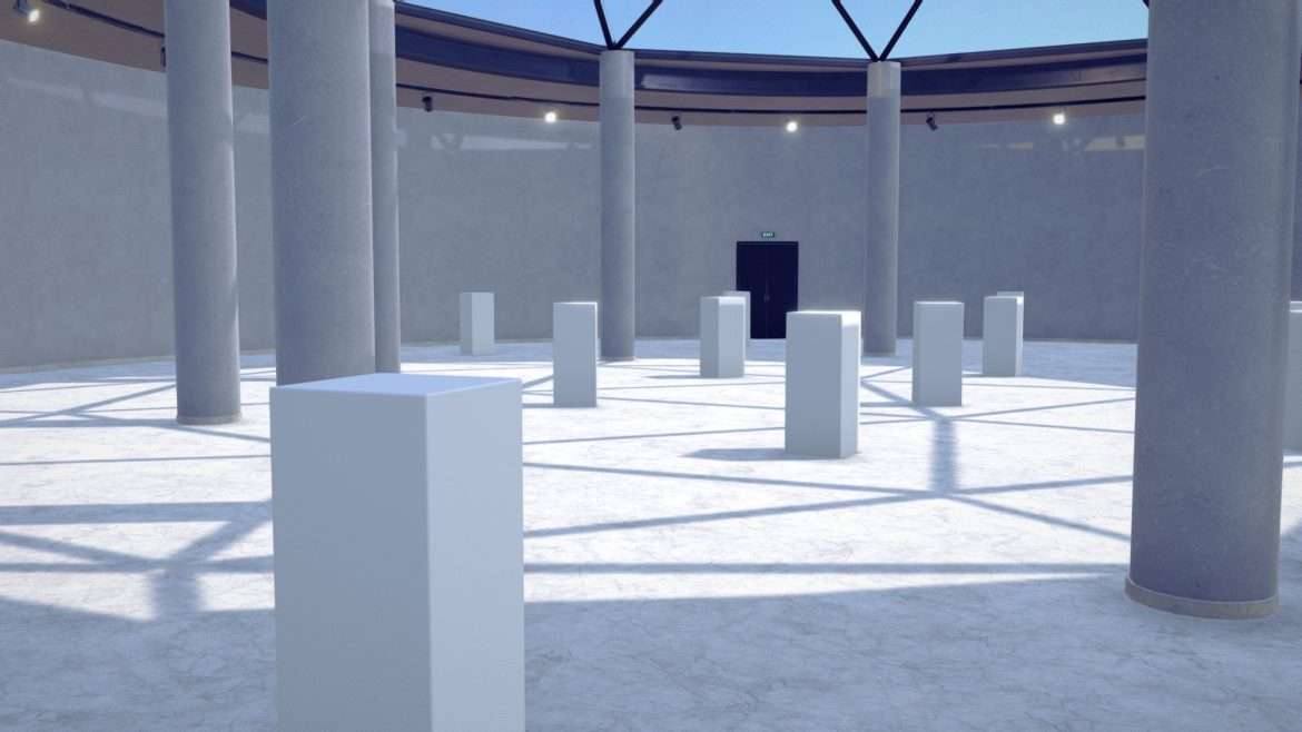 virtual reality gallery 3d model