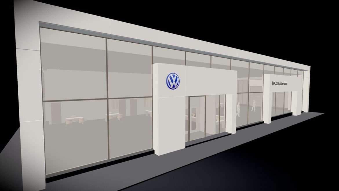 vw showroom 3d model