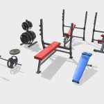 weight lifting equipment 3d model