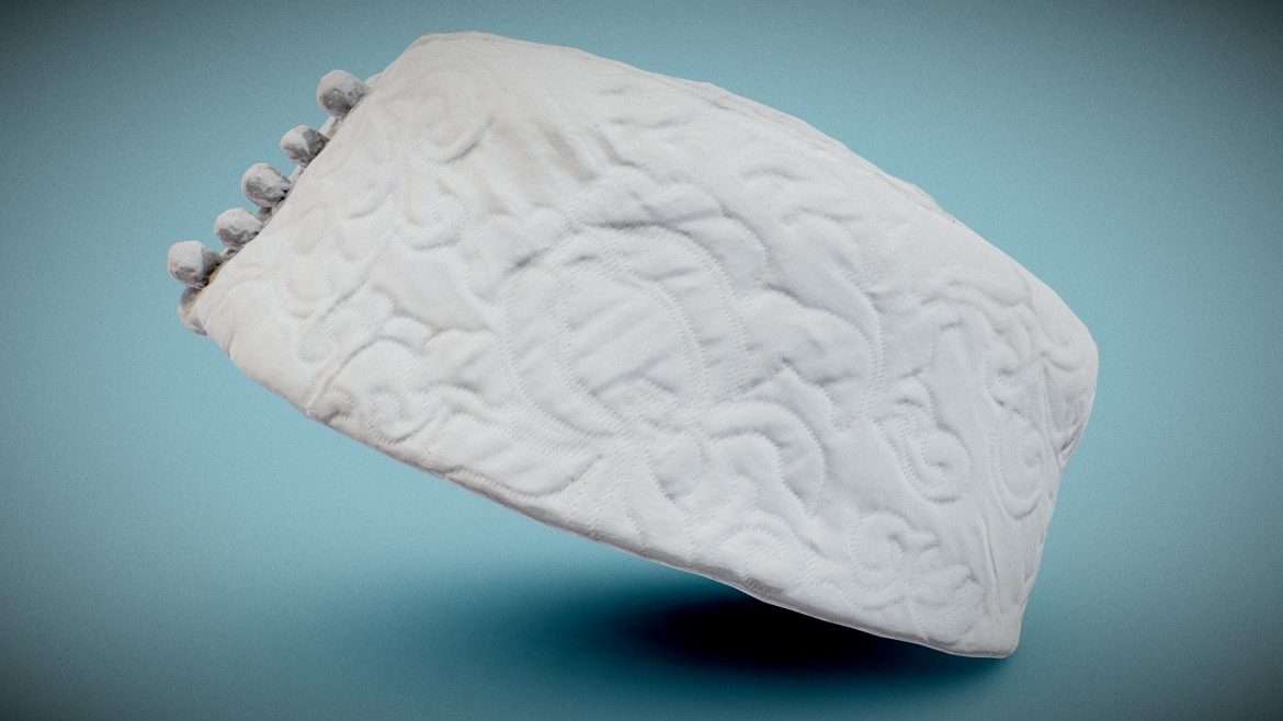 white pattern hat 3d model