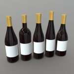 wine bottles 3d model