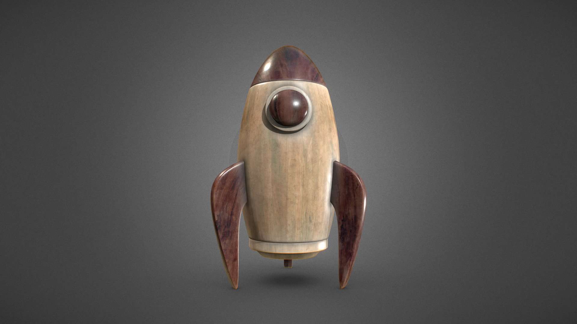 Wooden Rocket Toy