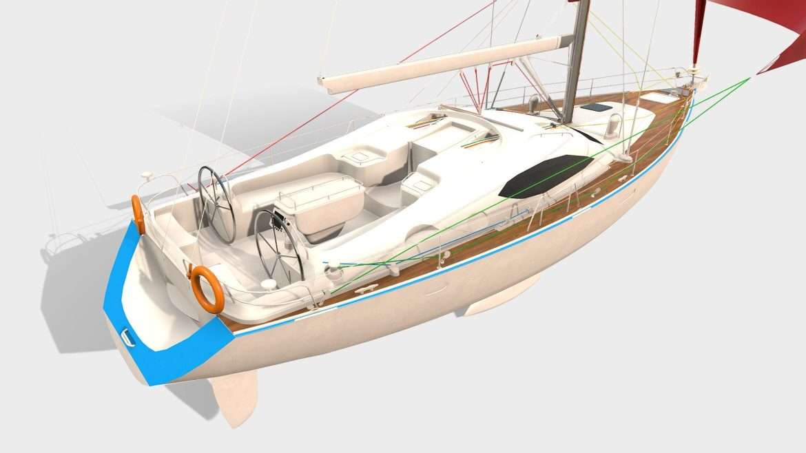 yacht 3d model