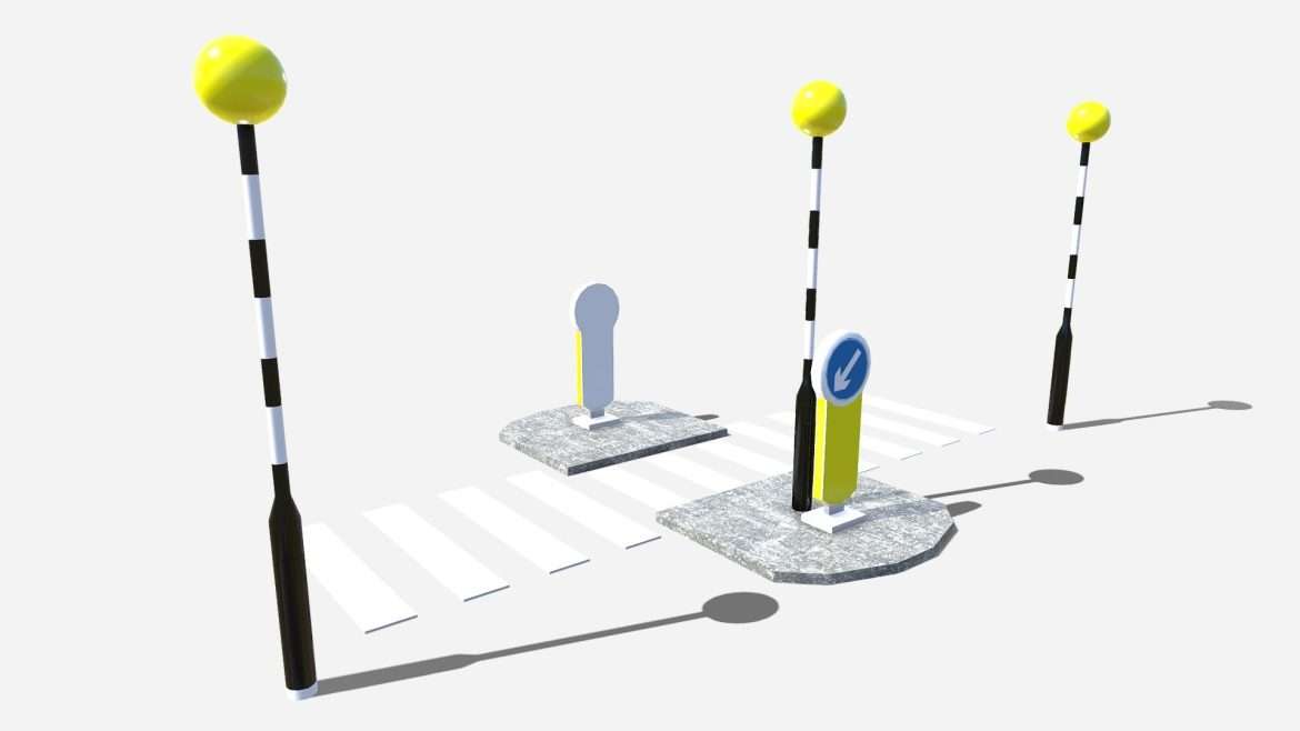 zebra crossing 3d model