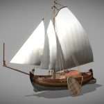 zuiderzee yacht botter 3d model