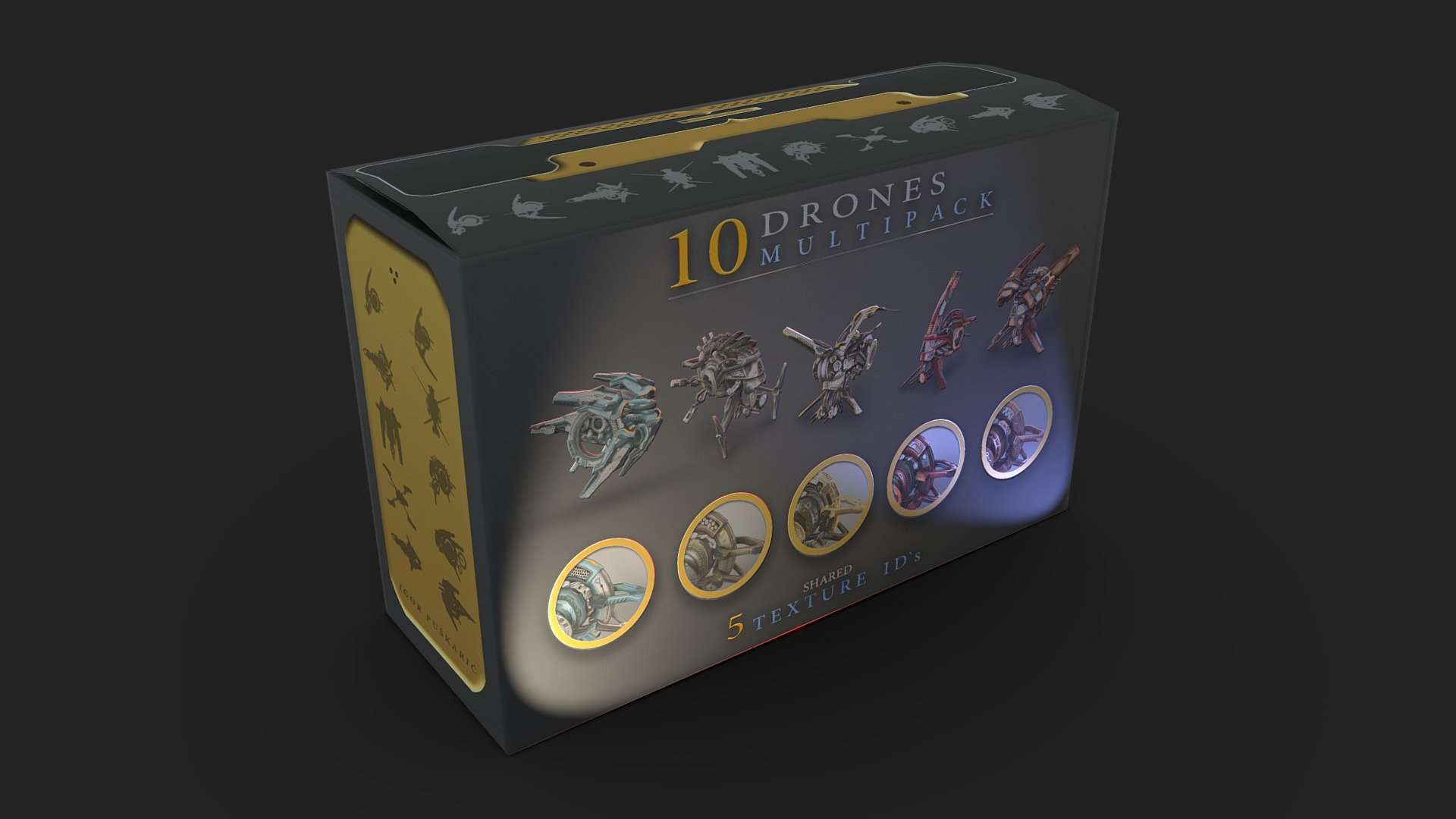 10 Drones Multi Pack Box design