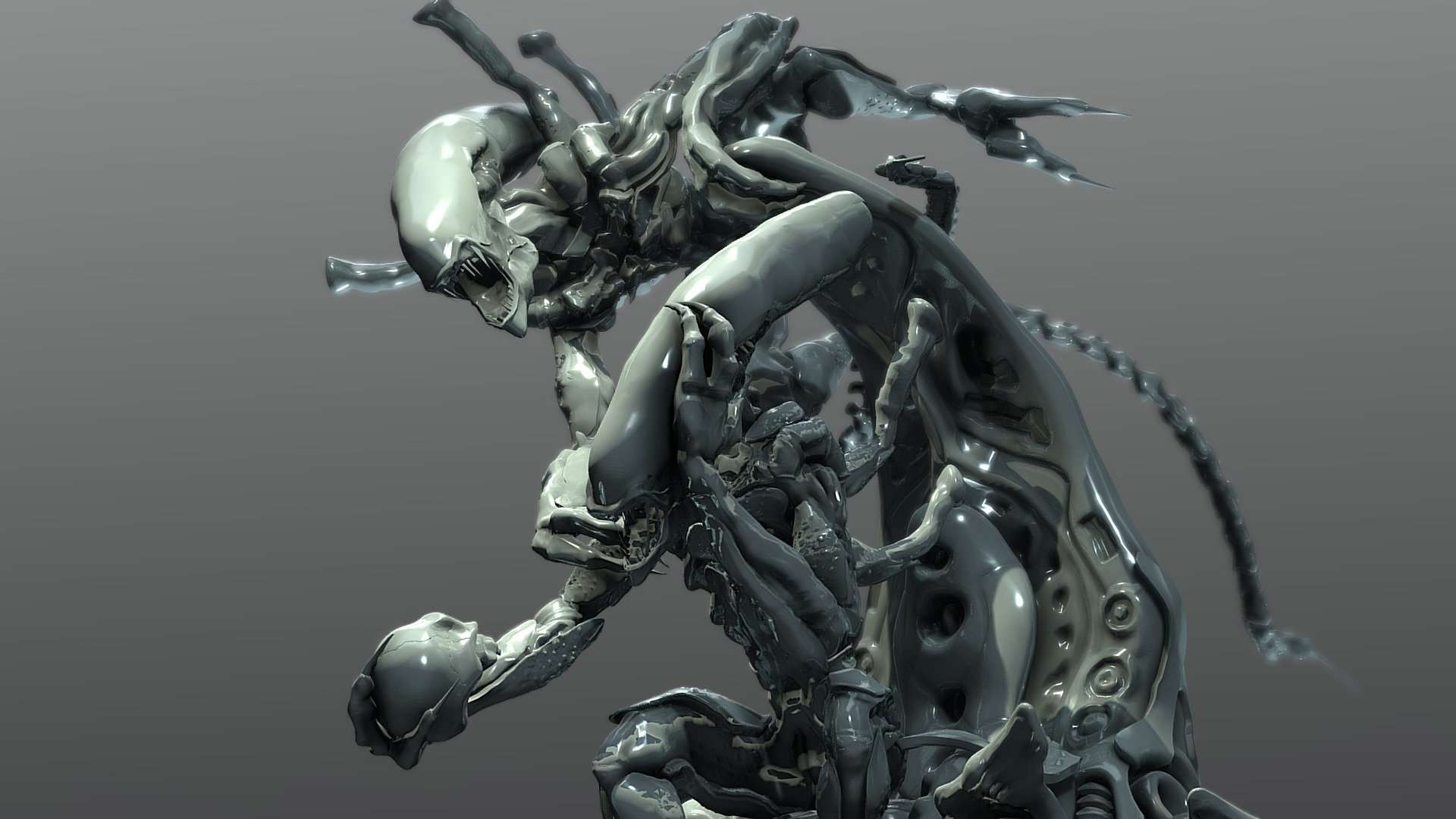 2 Aliens Figure