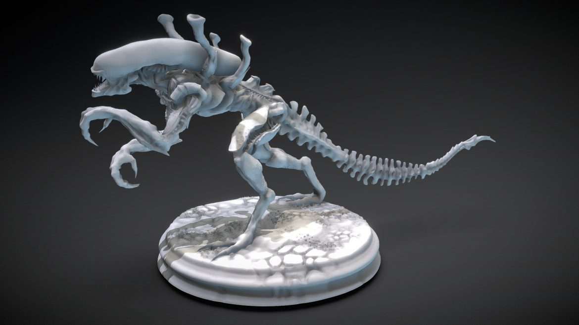 alien statue 3d model