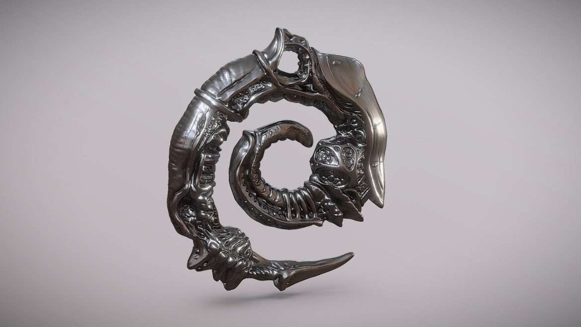 alien swarm pendant 3d model