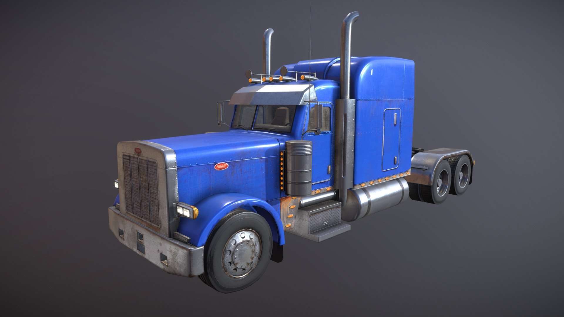 American Peterbilt Truck – Lowpoly