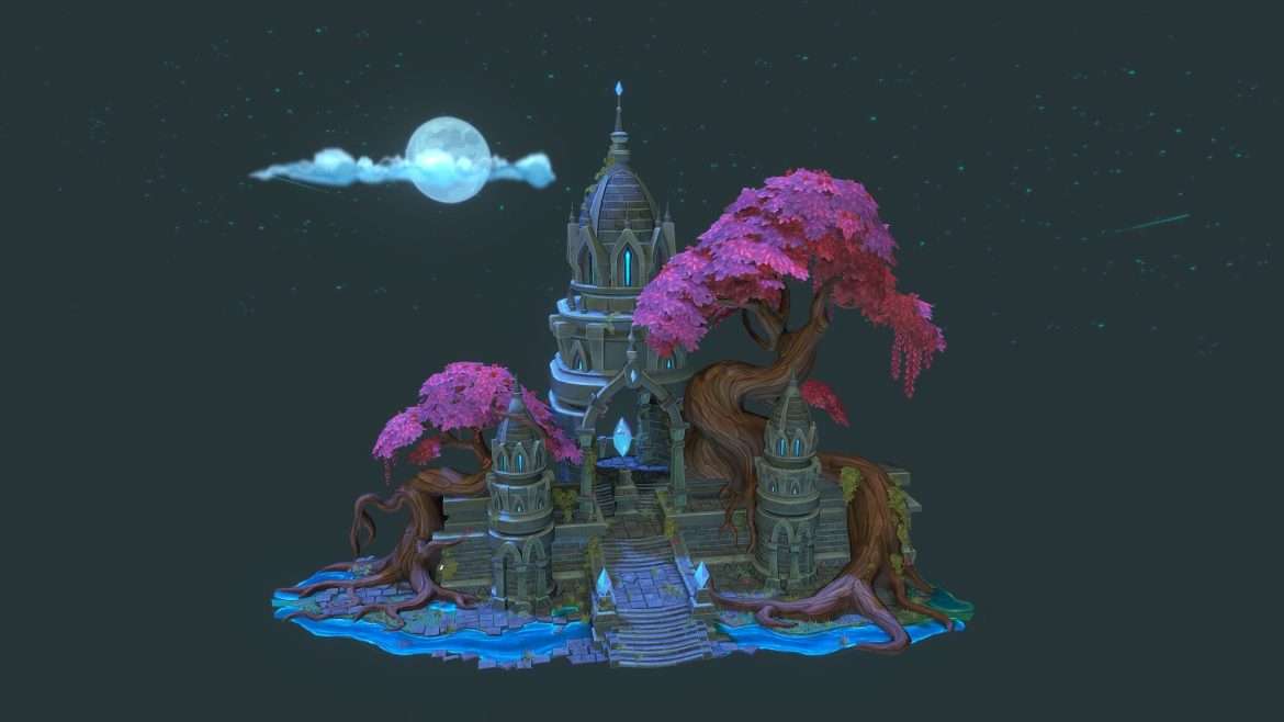 ancient temple 3d model