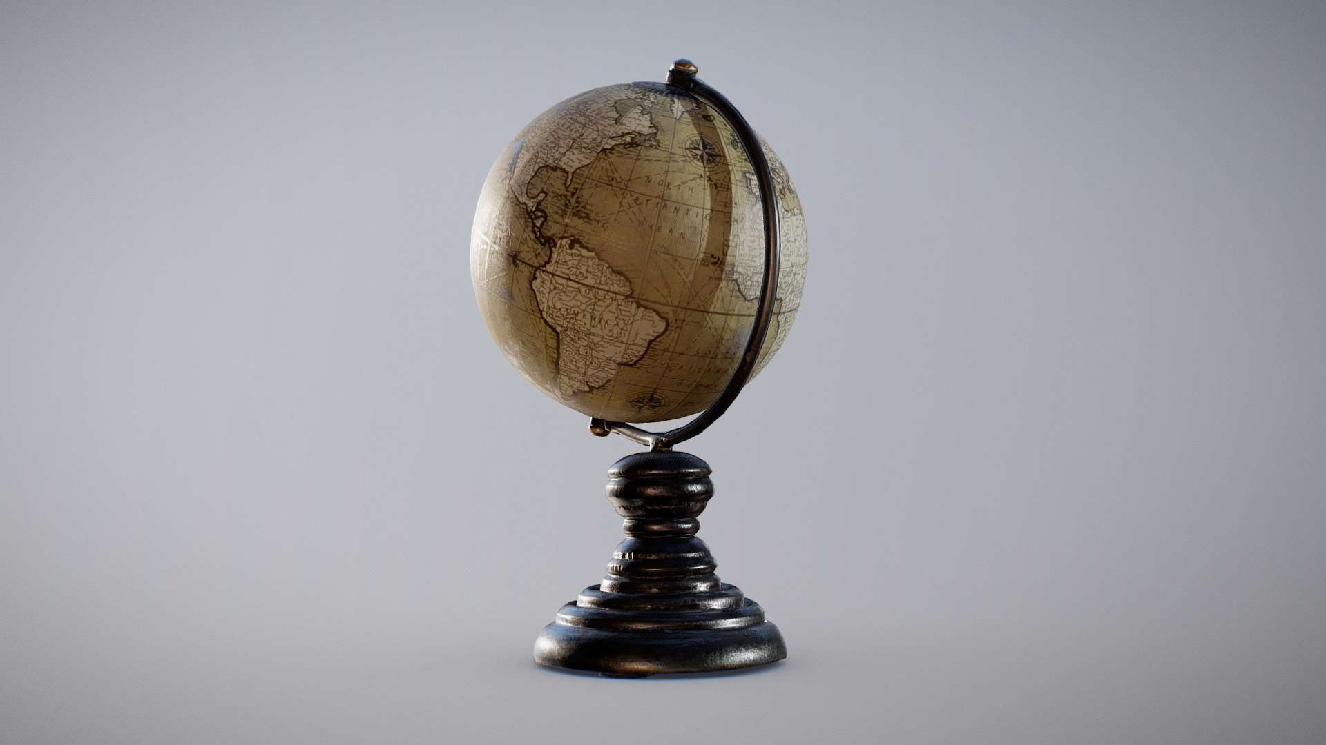 Antique Globe on Stand