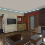 apartment floor plan VR model with furniture