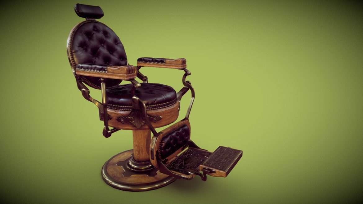 barber chair 3d model