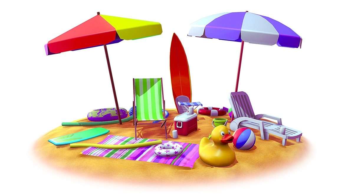 beach props 3d model