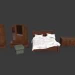 Bedroom Furniture Set | Game Assets