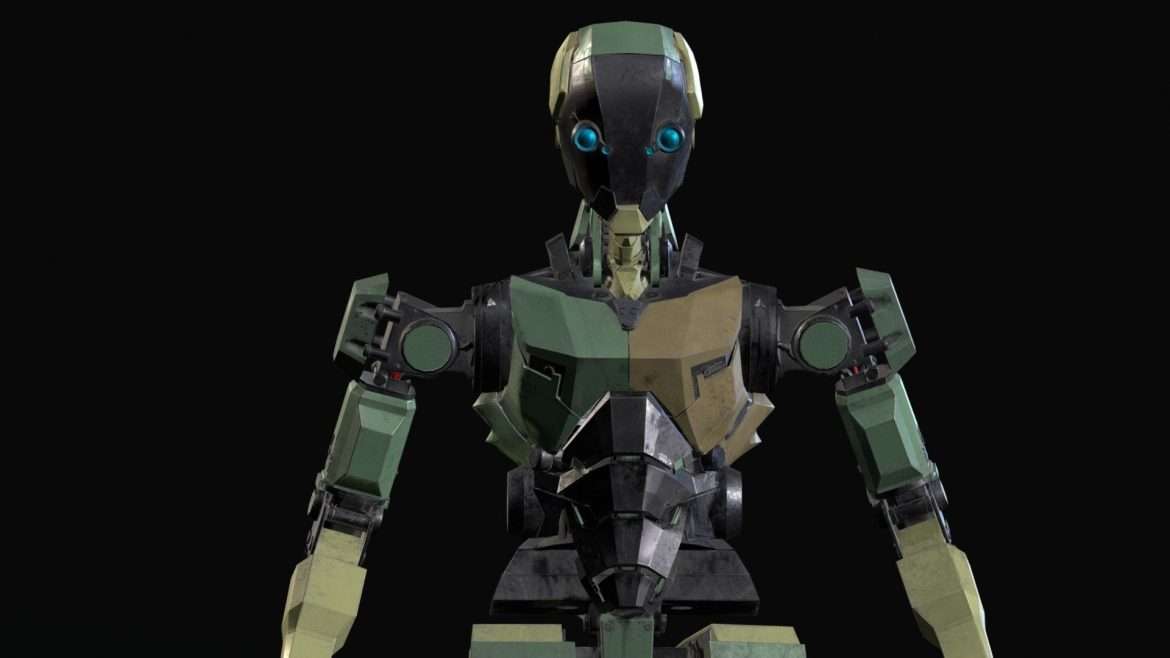 billbot hard surface character 3d model