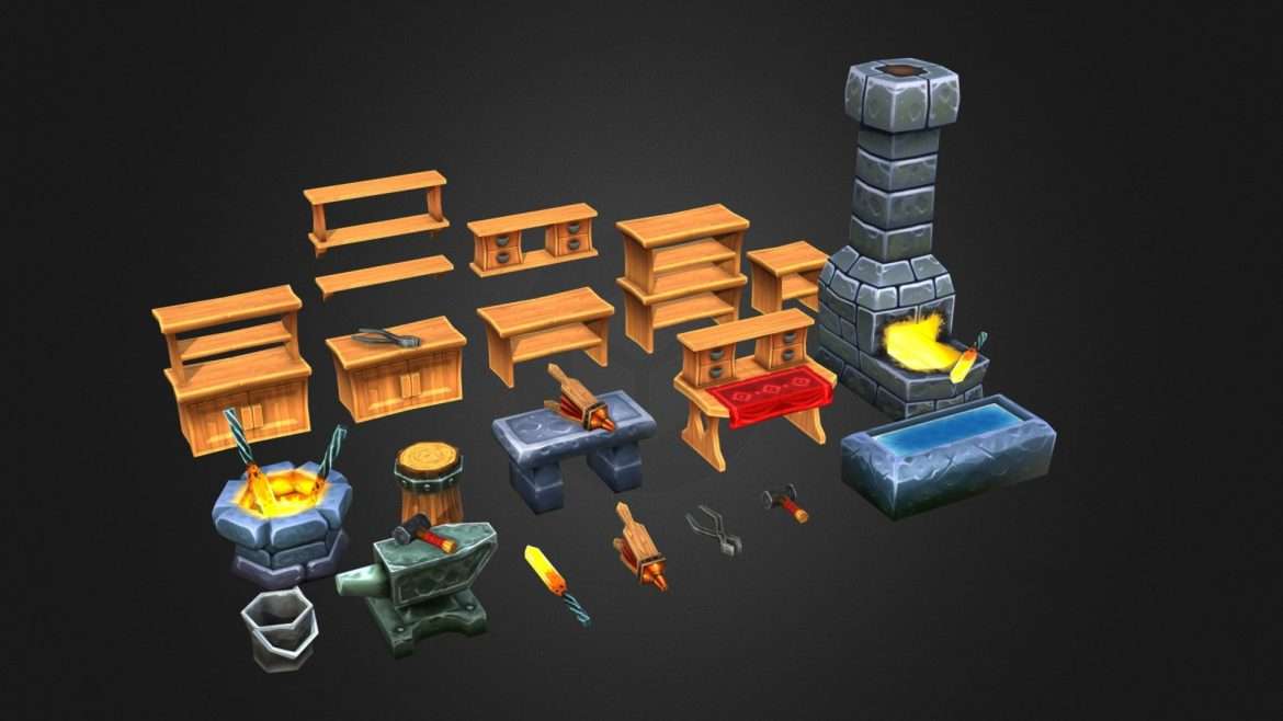 blacksmiths furniture 3d model