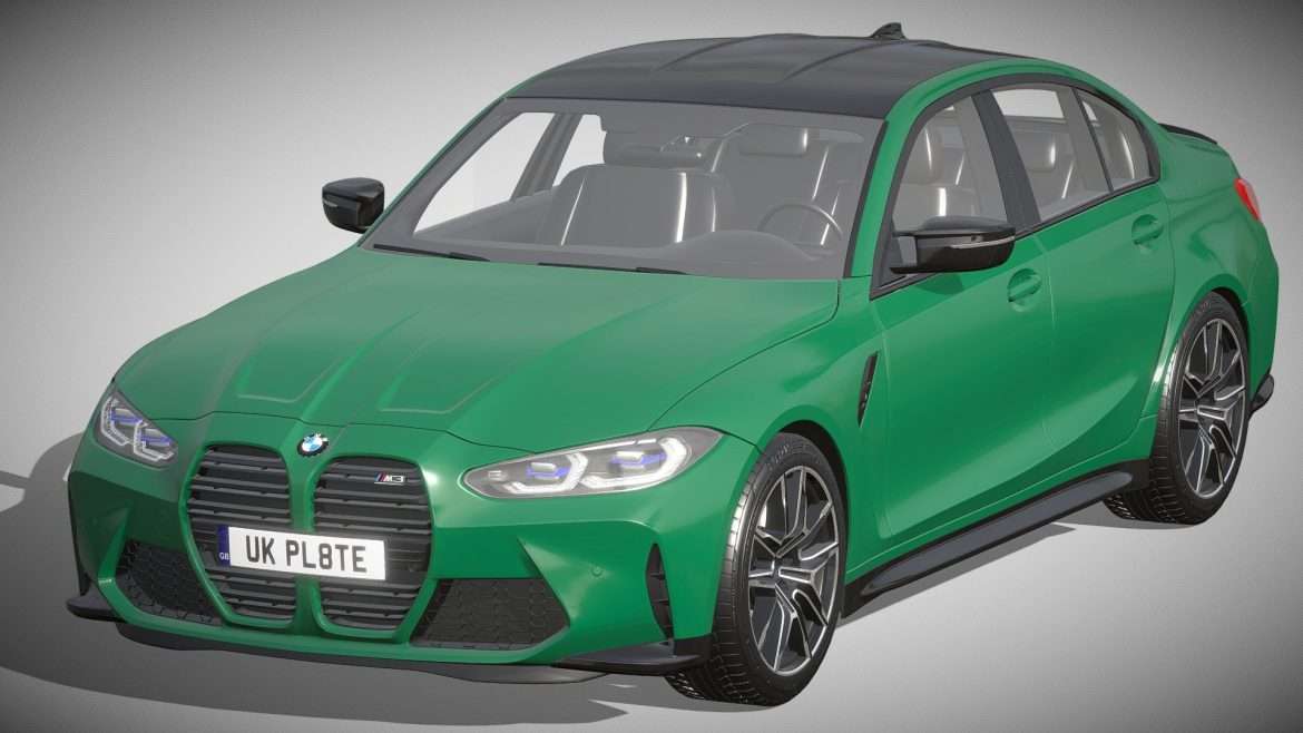 bmw m3 competition g80 2021 3d model