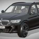 bmw x3 2022 3d model