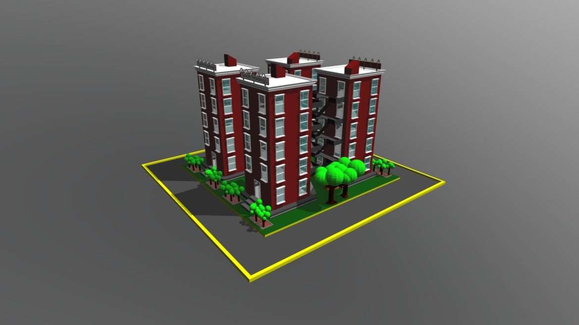bronsons apartment block 3d model