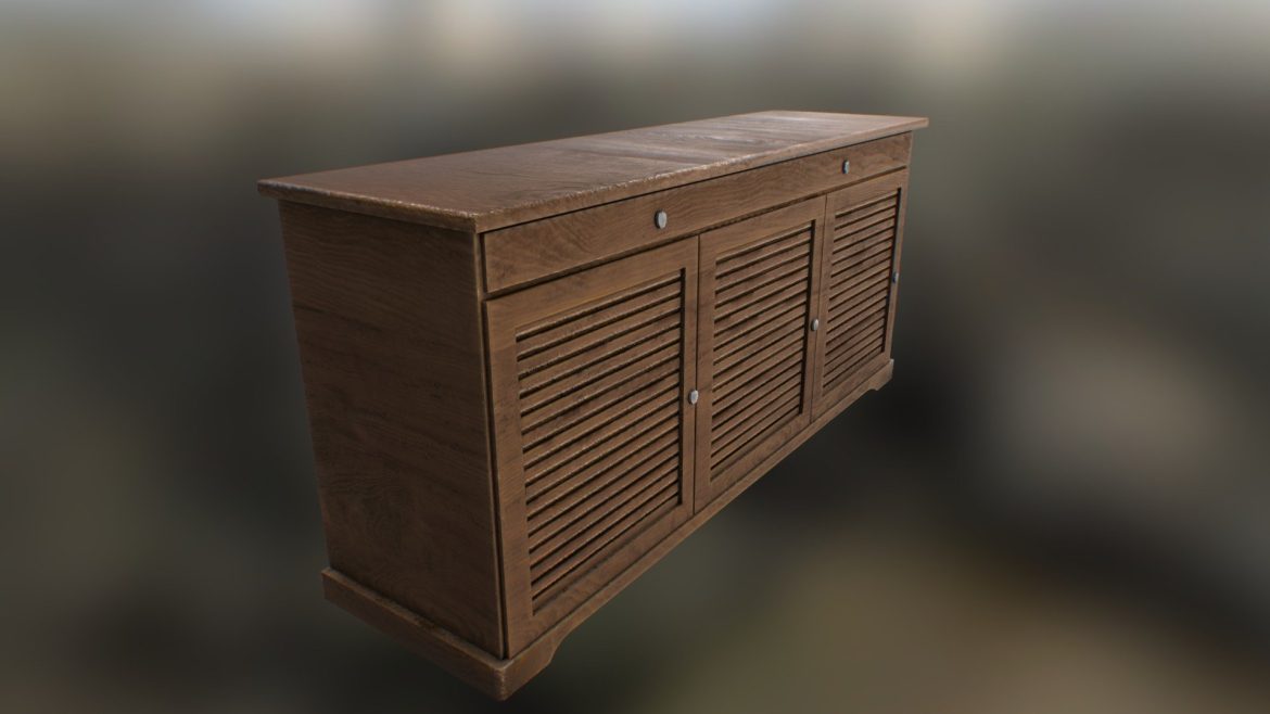 brown cabinet 3d model
