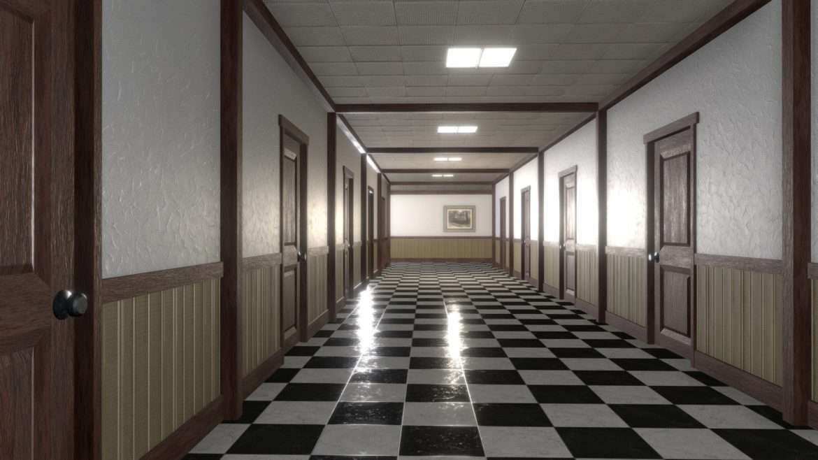 building hallway 3d model