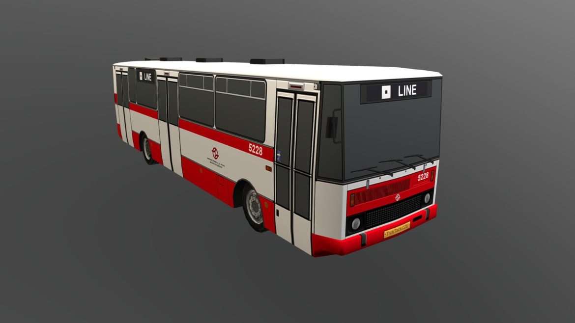 bus karosa b732 3d model