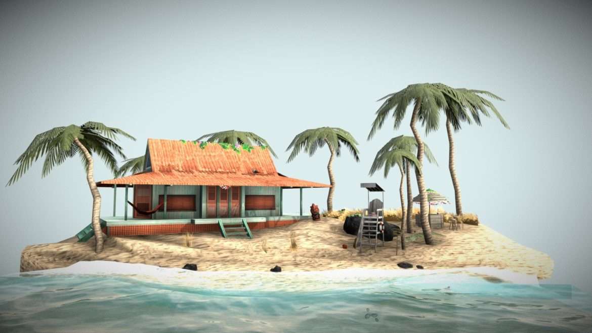 by the ocean 3d model